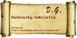 Dedinszky Gabriella névjegykártya