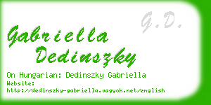 gabriella dedinszky business card